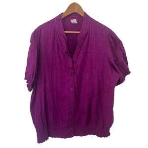 Women’s Ruffled Just My Size Magenta/Purple Tunic